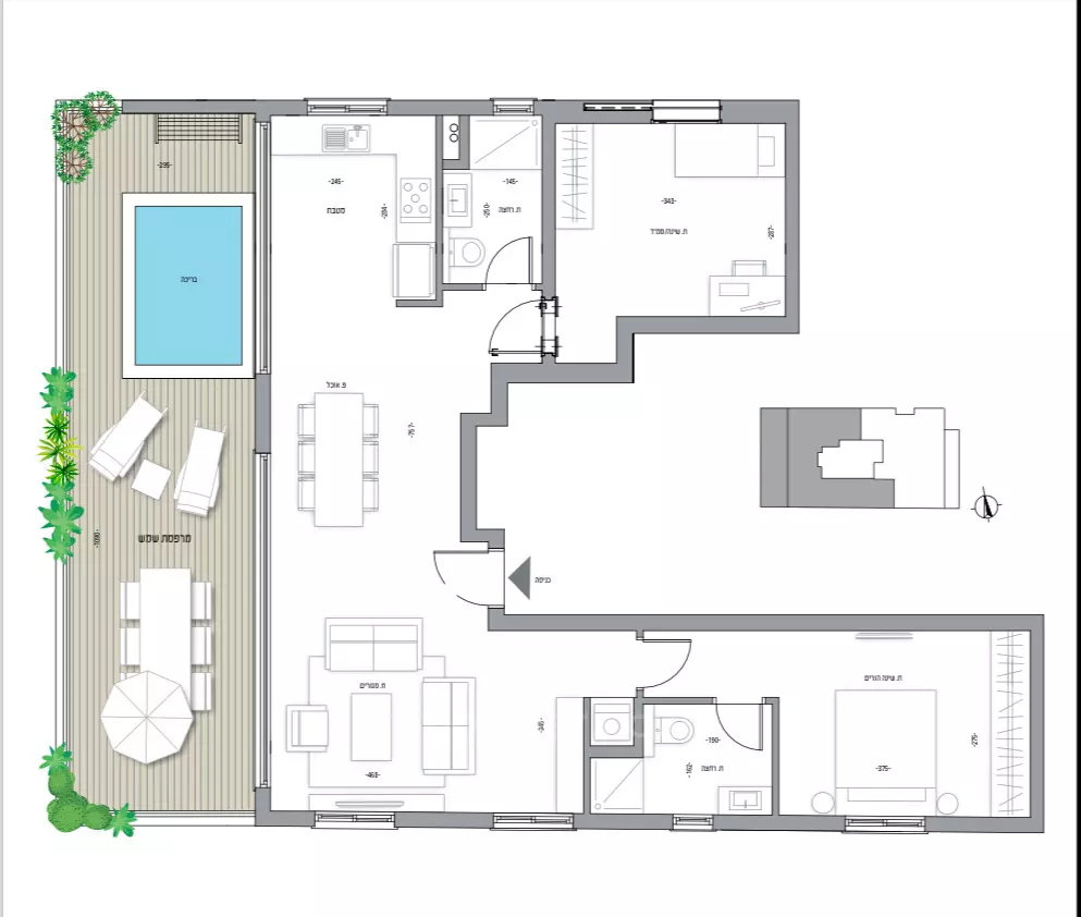 Sublime Penthouse com piscina perto de Ben Gurion