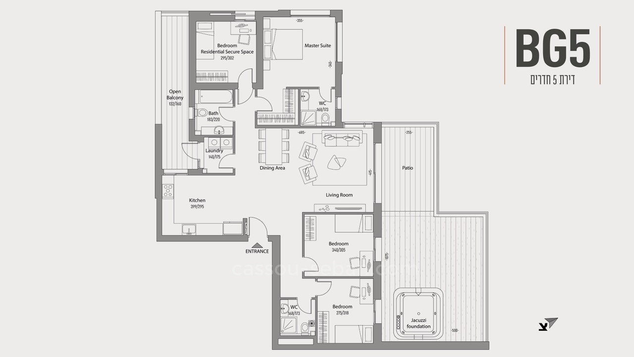 Apartamento 3 cômodos  Jerusalém Holyland 144-IBL-577