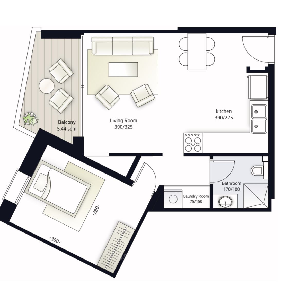 Apartamento 2 cômodos  Jerusalém Makor Haim 144-IBL-619