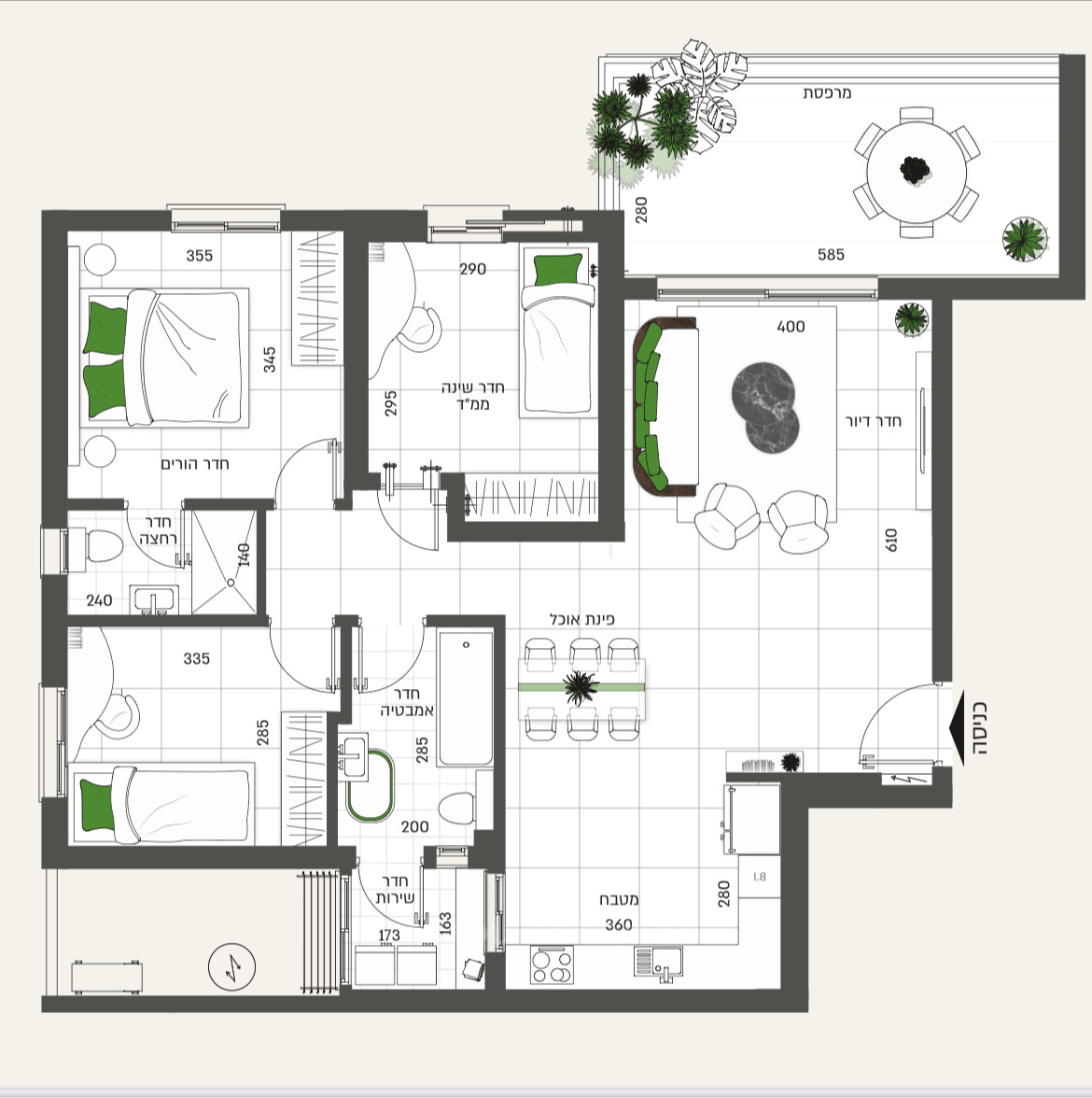 Apartamento 3 cômodos Netivot Nofey Yoram 144-IBL-672