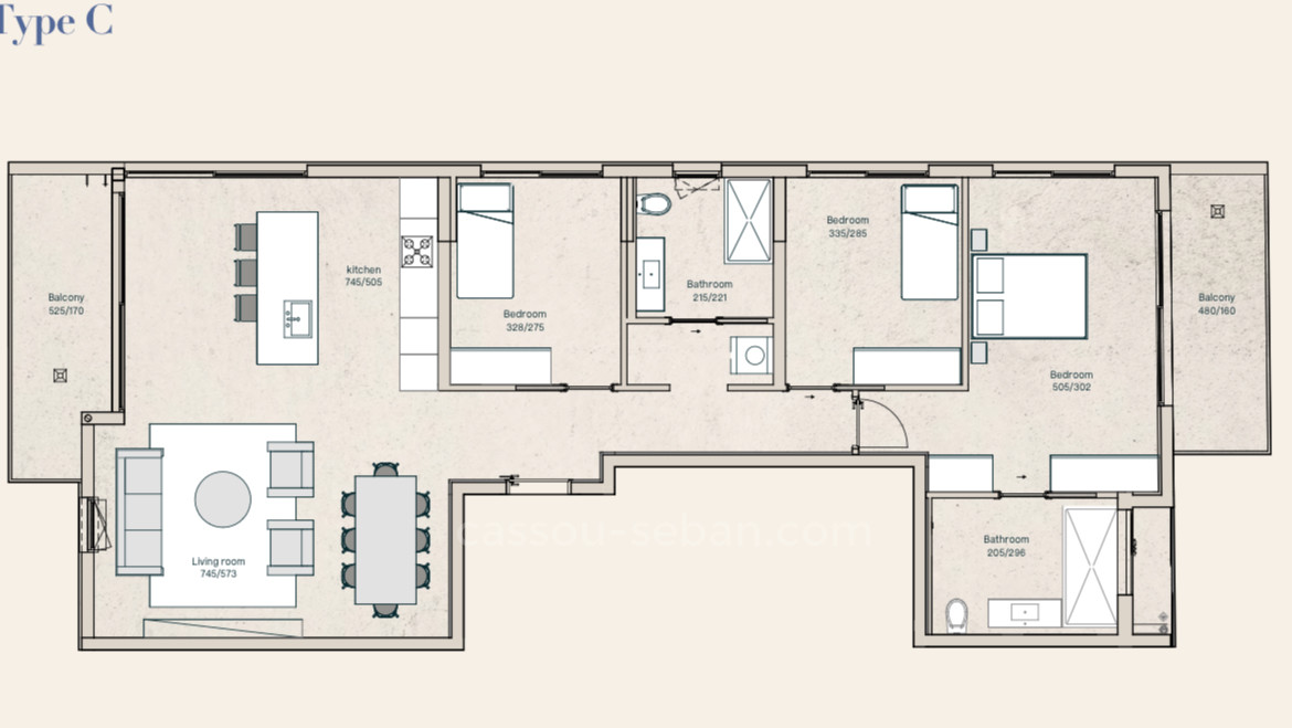 Apartamento 4 cômodos Tel Aviv Região marítima 144-IBL-689