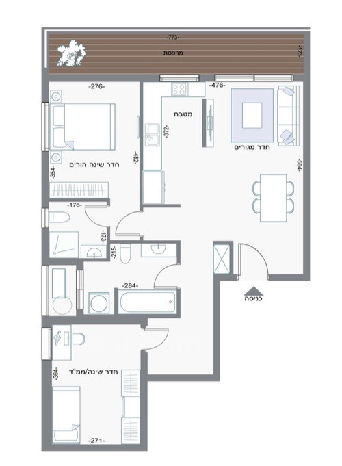 Apartamento 2 cômodos Bat yam Bat yam 210-IBL-2119