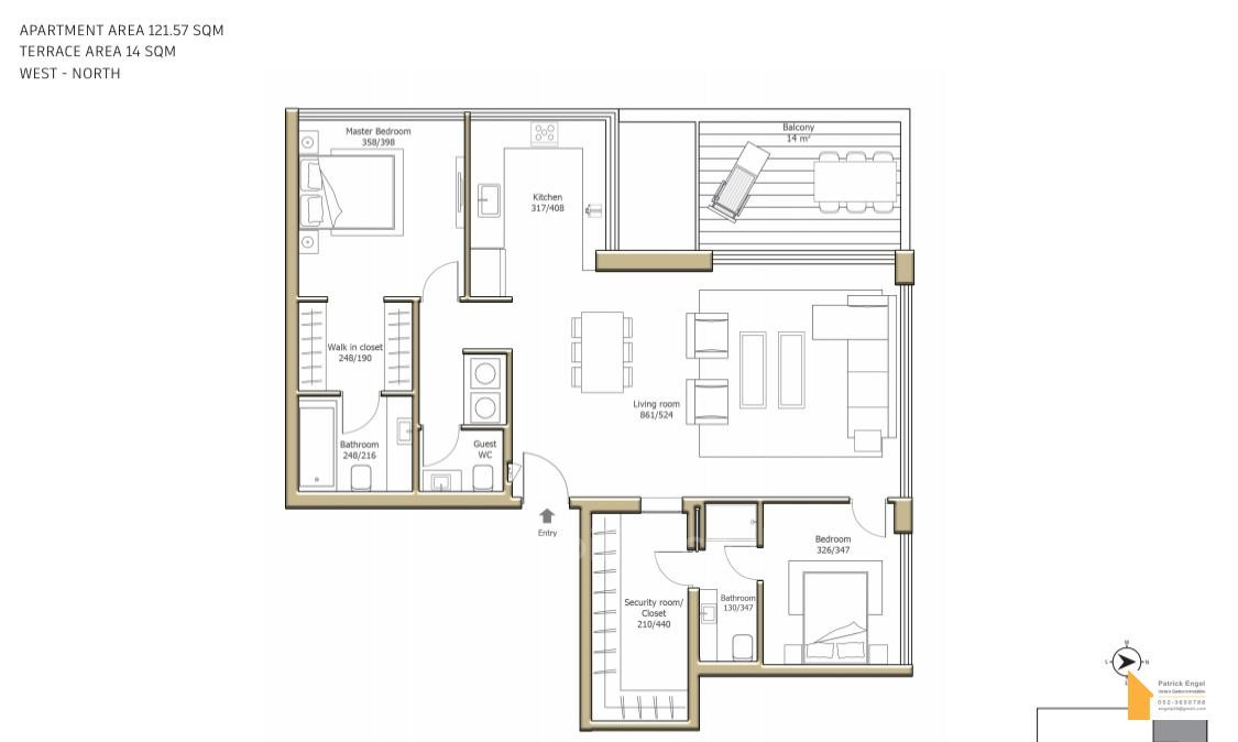 Apartamento 3 cômodos  Tel Aviv Região marítima 232-IBL-3753