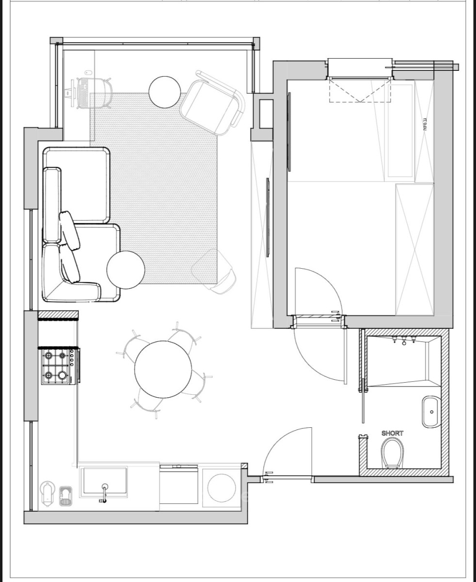 Apartamento 2 cômodos Tel Aviv Lev Tel-Aviv 232-IBL-4007