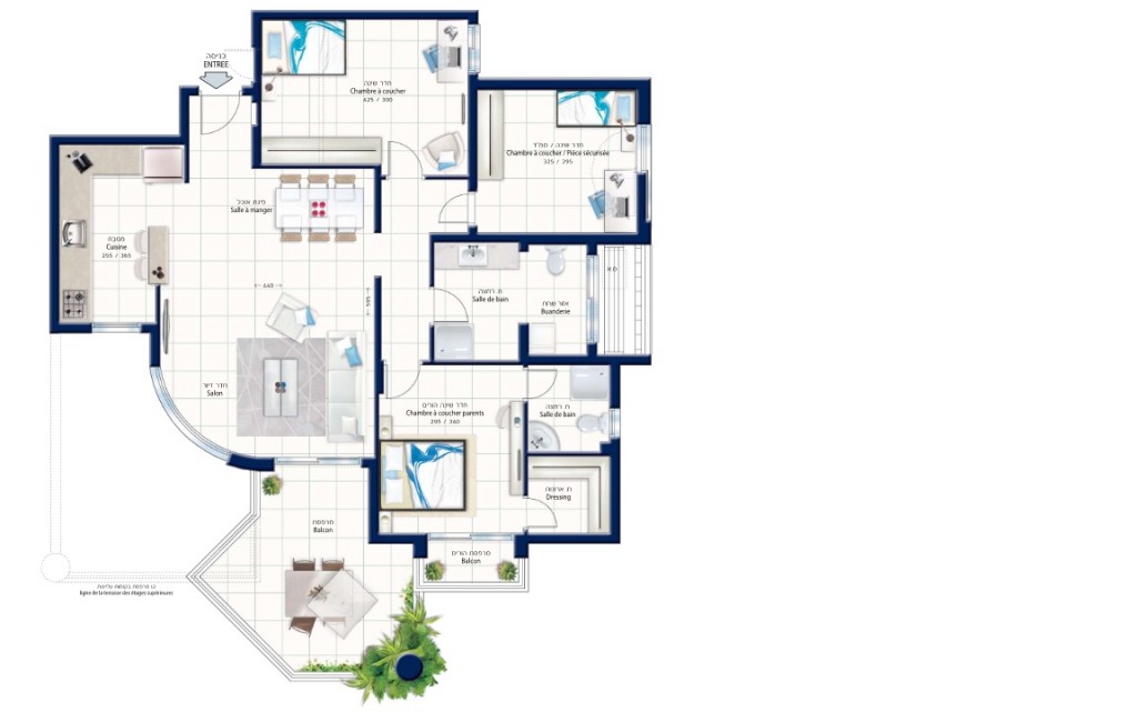 Apartamento 4 cômodos  Eilat Eilat 288-IBL-164