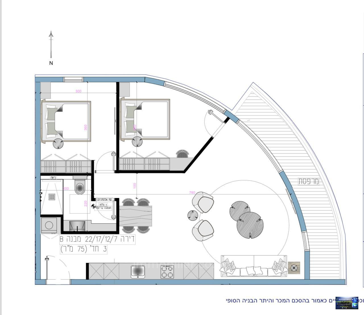 Apartamento 2 cômodos  Eilat Eilat 288-IBL-480