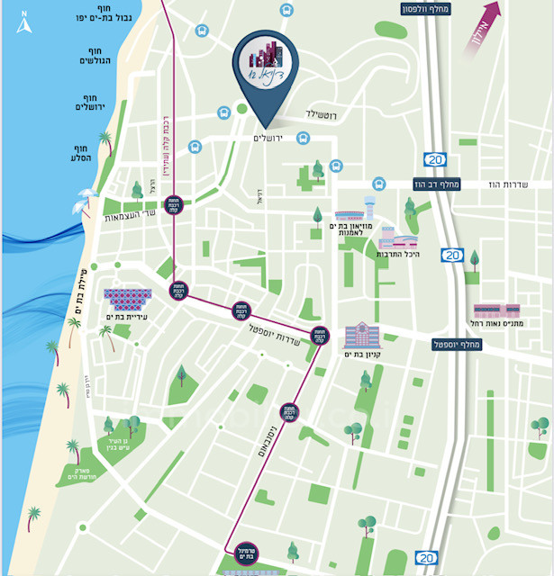 Apartamento 5 cômodos  Bat yam Bat yam 291-IBL-770