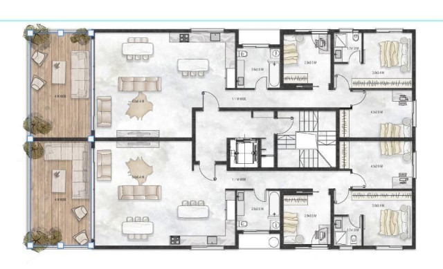 Projeto novo Apartamento garden Netanya