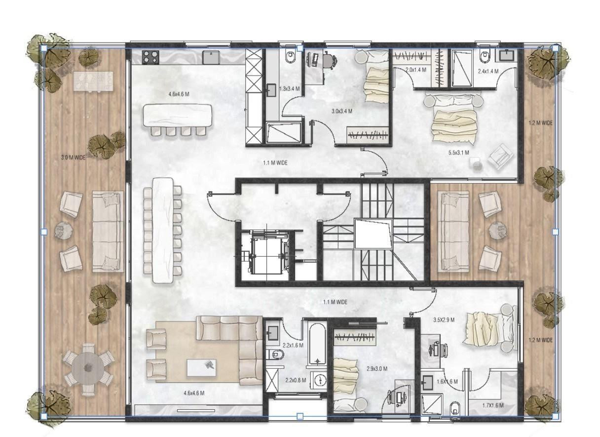 Apartamento 4 cômodos  Netanya Centro da cidade 316-IBL-1633