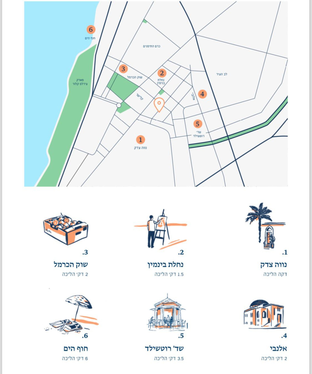 Apartamento garden 3 cômodos  Tel Aviv Neve Tsedek 316-IBL-1713