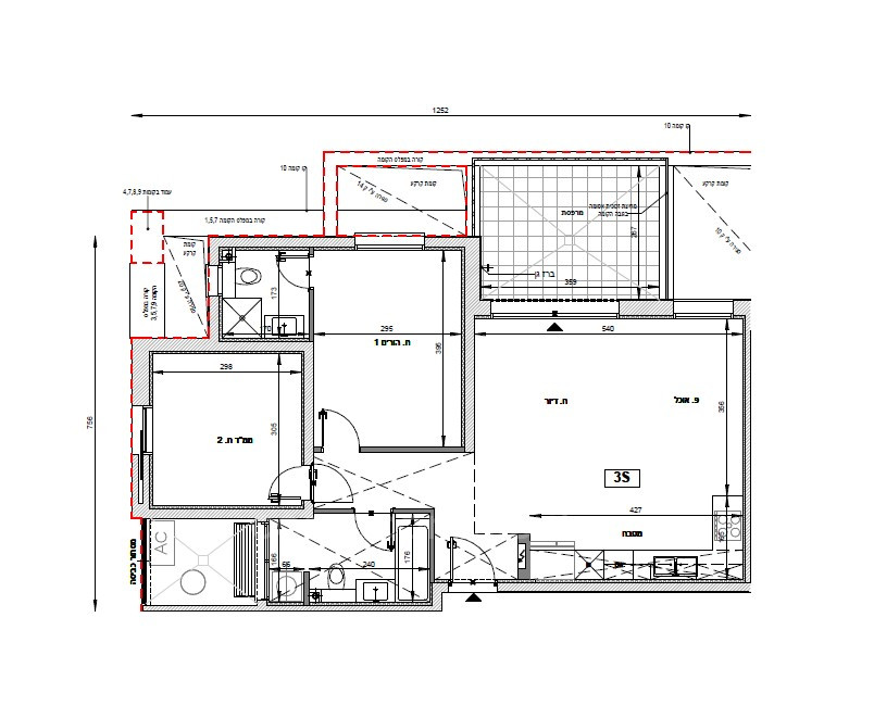 Apartamento 3 cômodos  Guivat Shmuel Guivat Shmuel 342-IBL-6188