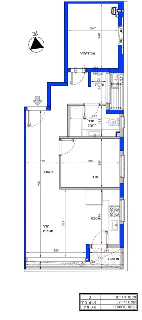 Apartamento 3 cômodos  Ramat Gan Ramat gan 342-IBL-6276