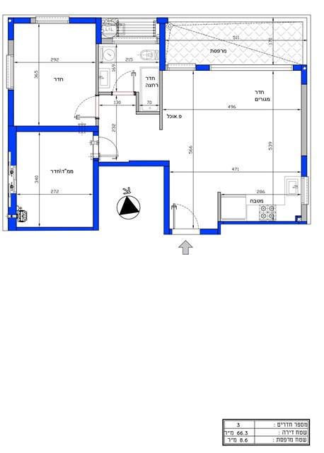 Apartamento 3 cômodos  Ramat Gan Ramat gan 342-IBL-6276