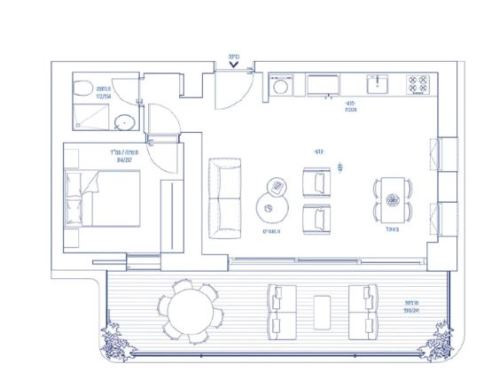 Apartamento 2 cômodos  Bat yam Bat yam 342-IBL-6300