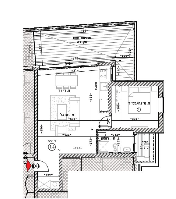 Apartamento 2 cômodos  Bat yam Bat yam 342-IBL-6581