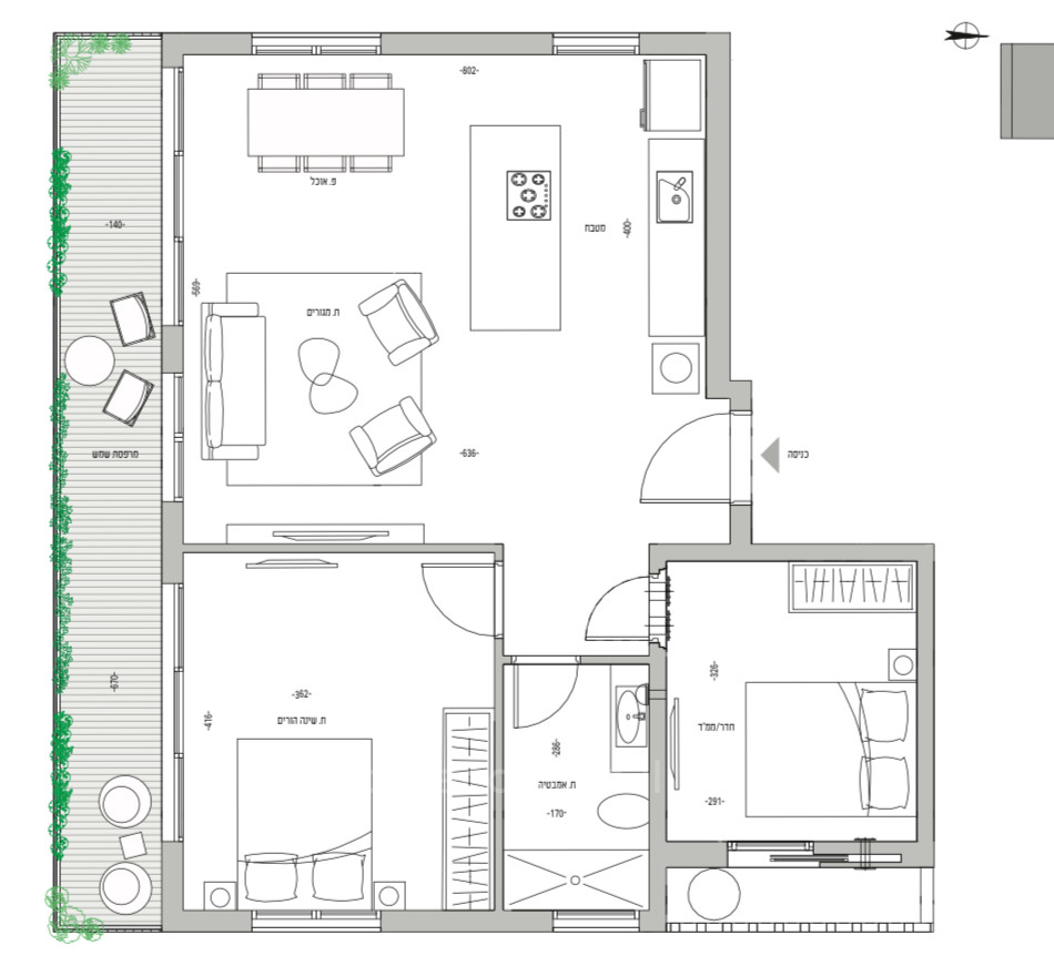 Apartamento 3 cômodos  Tel Aviv Região marítima 342-IBL-6588