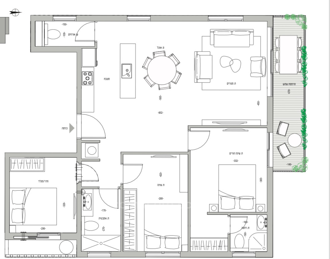 Apartamento 3 cômodos  Tel Aviv Região marítima 342-IBL-6588