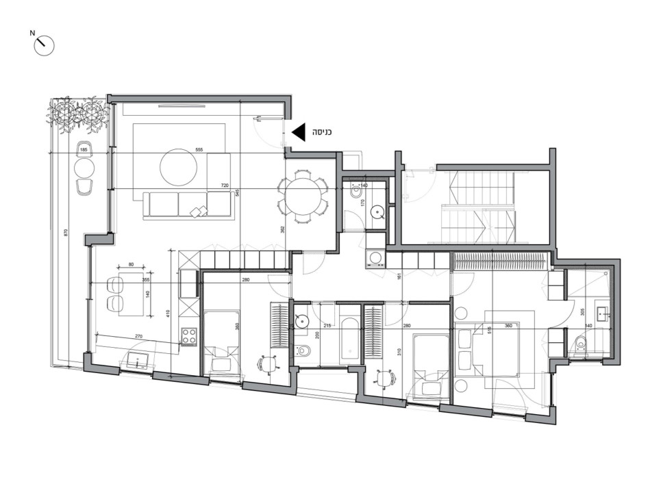 Apartamento 4 cômodos  Tel Aviv Lev Tel-Aviv 342-IBL-6607