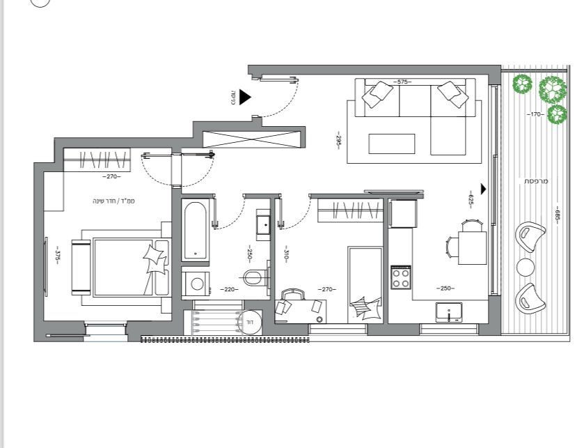 Apartamento 3 cômodos  Tel Aviv Dizengof 342-IBL-6610