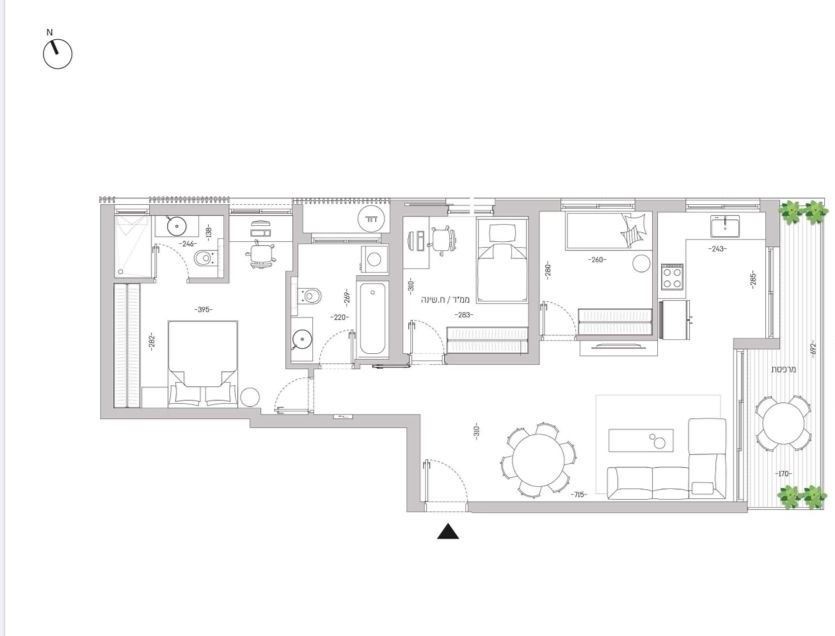 Apartamento 3.5 cômodos  Tel Aviv Dizengof 342-IBL-6612