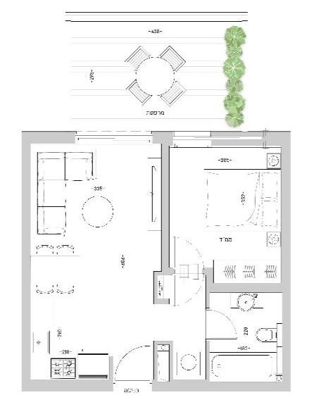 Apartamento 2 cômodos  Bat yam Bat yam 342-IBL-6663