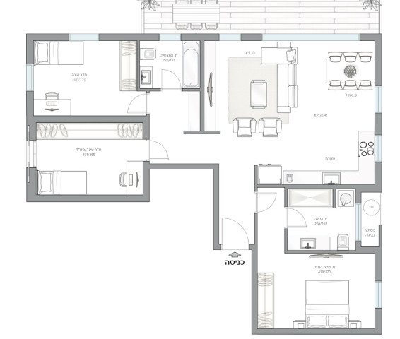 Apartamento 3 cômodos  Tel Aviv Dizengof 342-IBL-6740