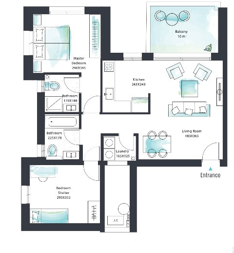 Apartamento 3 cômodos Jerusalém Arnona 342-IBL-6770