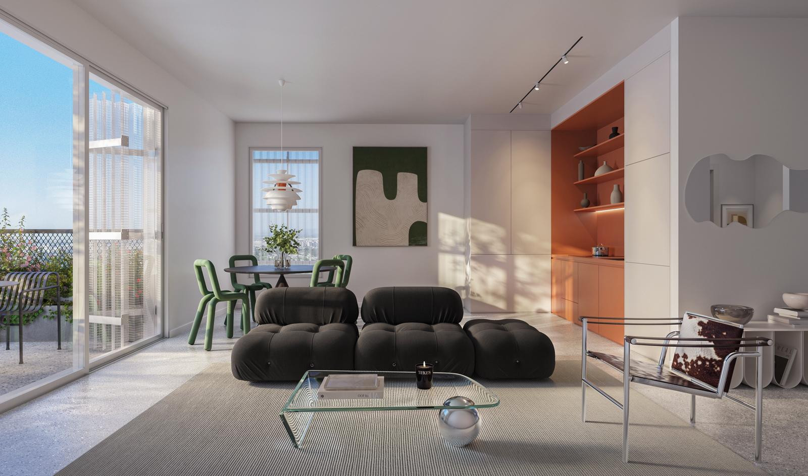 Apartamento 2 cômodos Tel Aviv Dizengof 342-IBL-6845