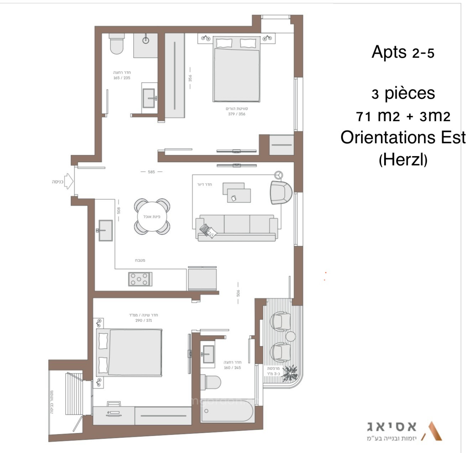 Apartamento 2 cômodos Tel Aviv Florentine 357-IBL-1542