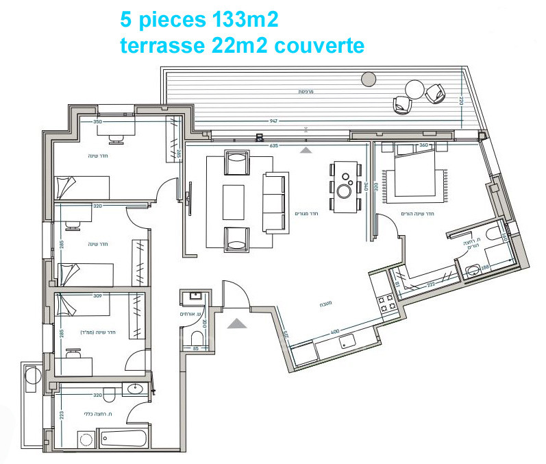 Apartamento 5 cômodos  Jerusalém Kiryat Yovel 427-IBL-601