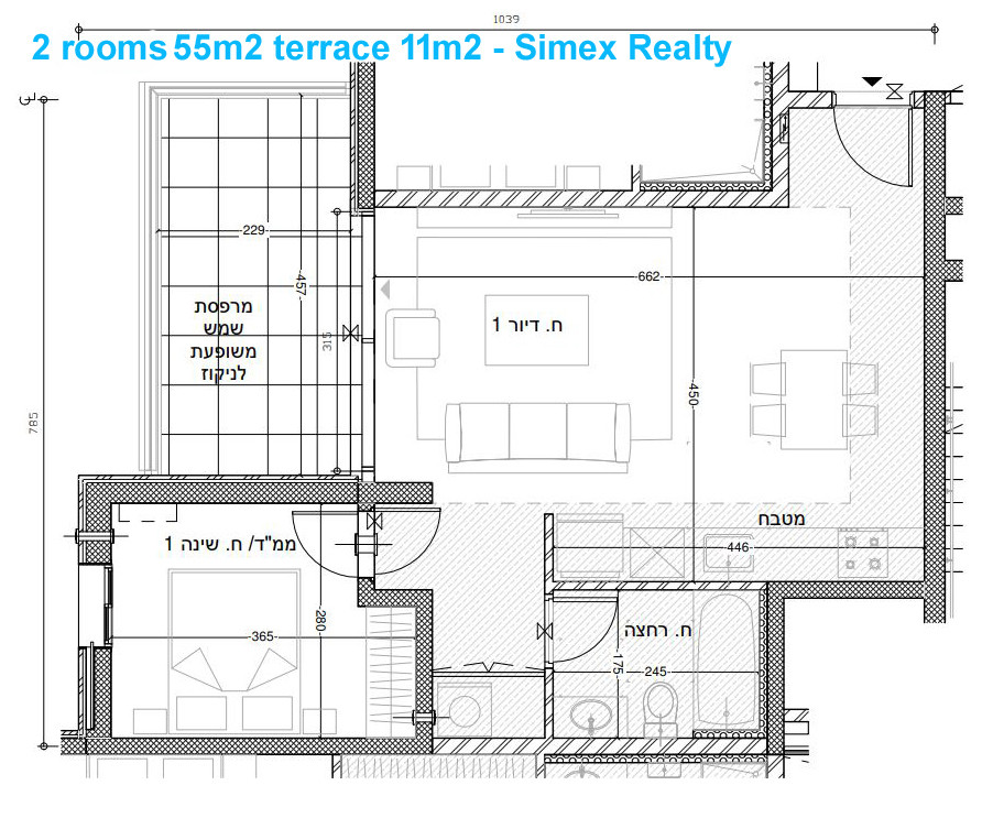 Apartamento 2 cômodos  Jerusalém Kiryat Yovel 427-IBL-618