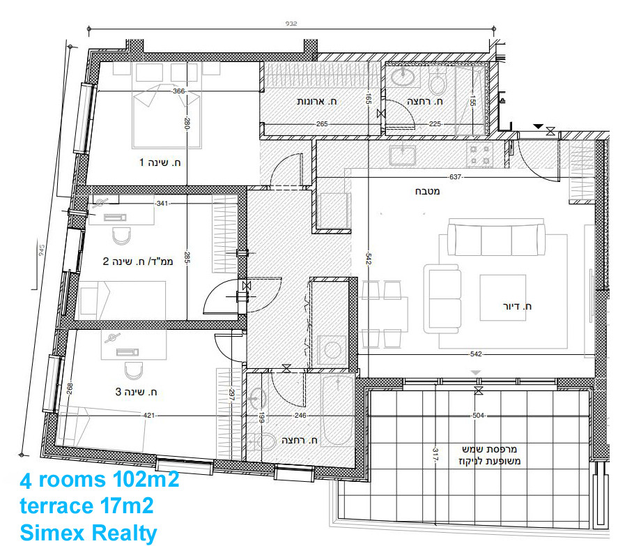 Apartamento 4 cômodos  Jerusalém Kiryat Yovel 427-IBL-620