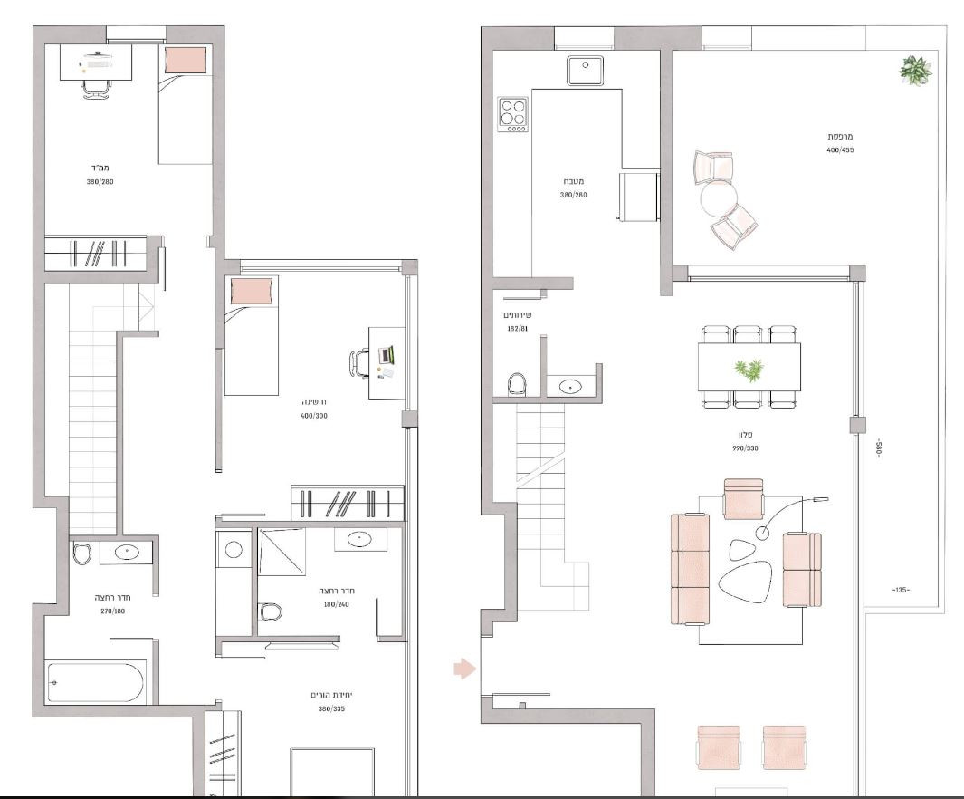 Duplex-Cobertura 6 cômodos Jerusalém Katamonim 427-IBL-666