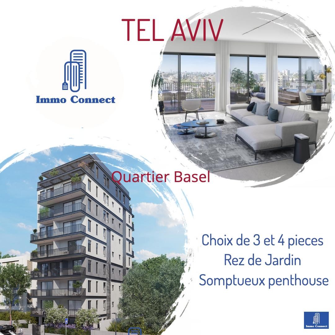 Apartamento 4 cômodos  Tel Aviv Bazel 440-IBL-322