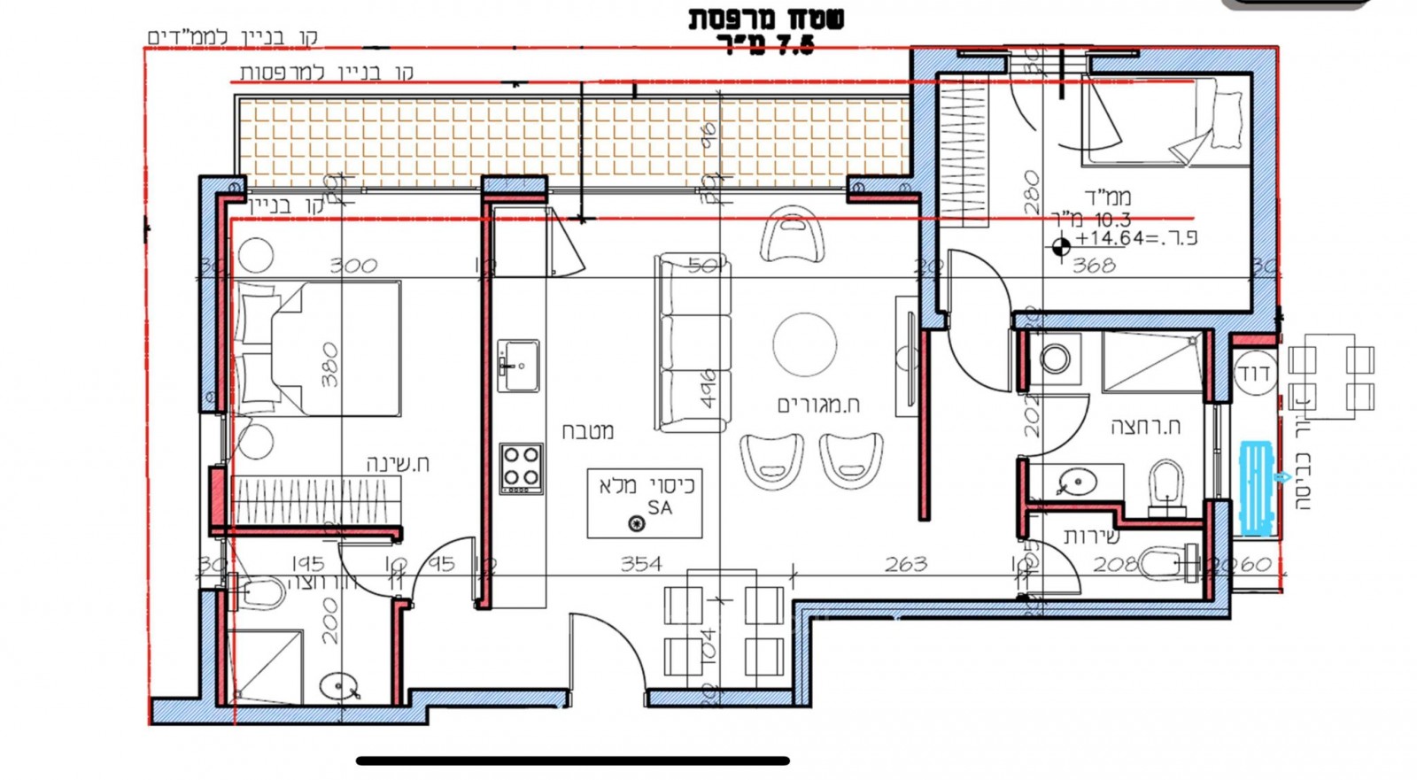 Apartamento 3.5 cômodos  Tel Aviv Habima 457-IBL-1031