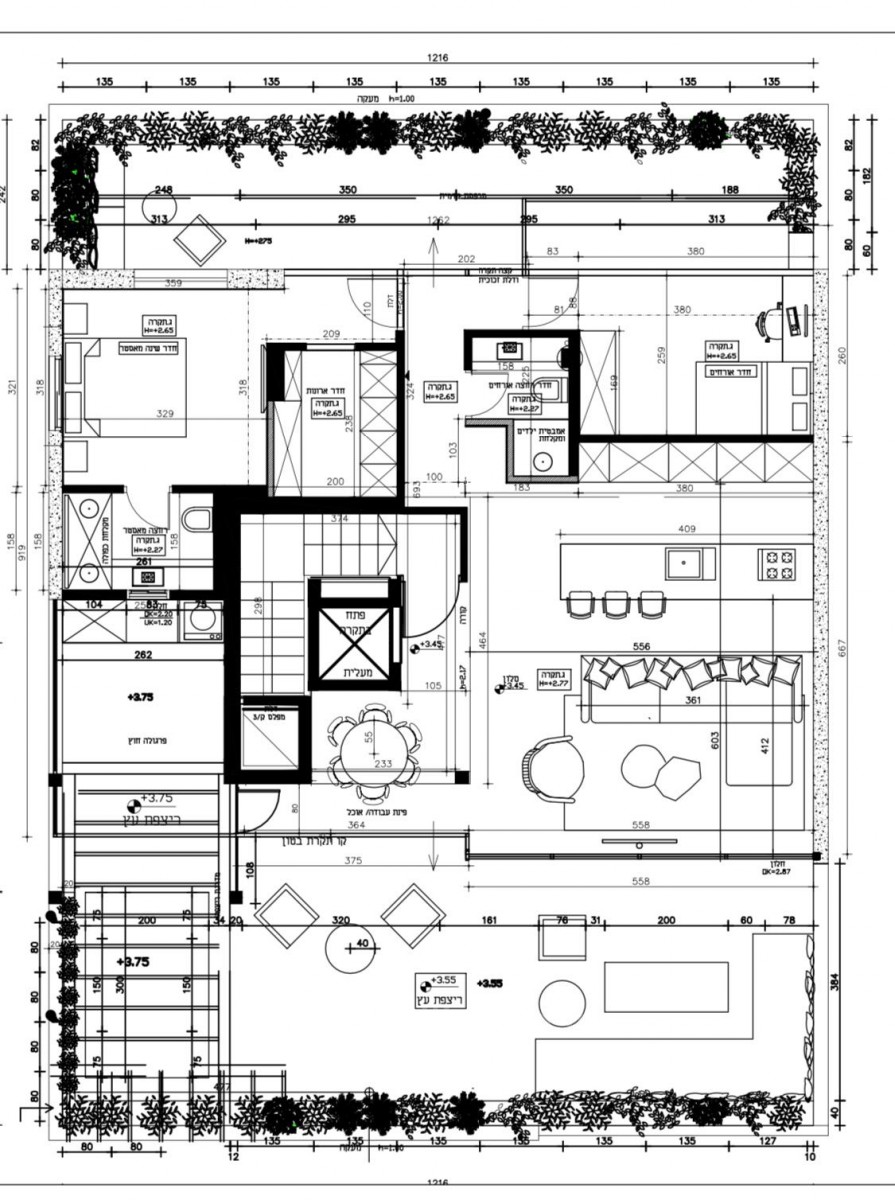 Cobertura 3.5 cômodos  Tel Aviv Centro da cidade 457-IBL-1082