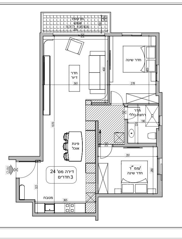 Apartamento 2 cômodos  Tel Aviv Hatsafon hayachan 457-IBL-1359