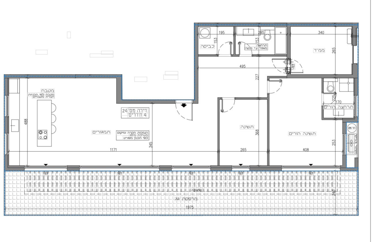Cobertura 4 cômodos Tel Aviv Bazel 457-IBL-1474