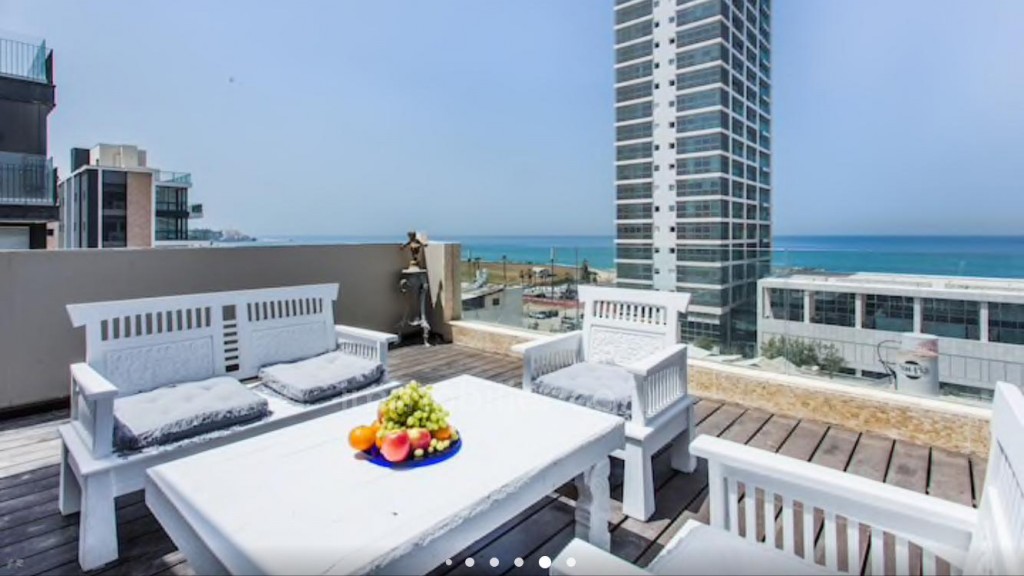 Duplex-Cobertura 4.5 cômodos  Tel Aviv Primeira linha de mar 457-IBL-668