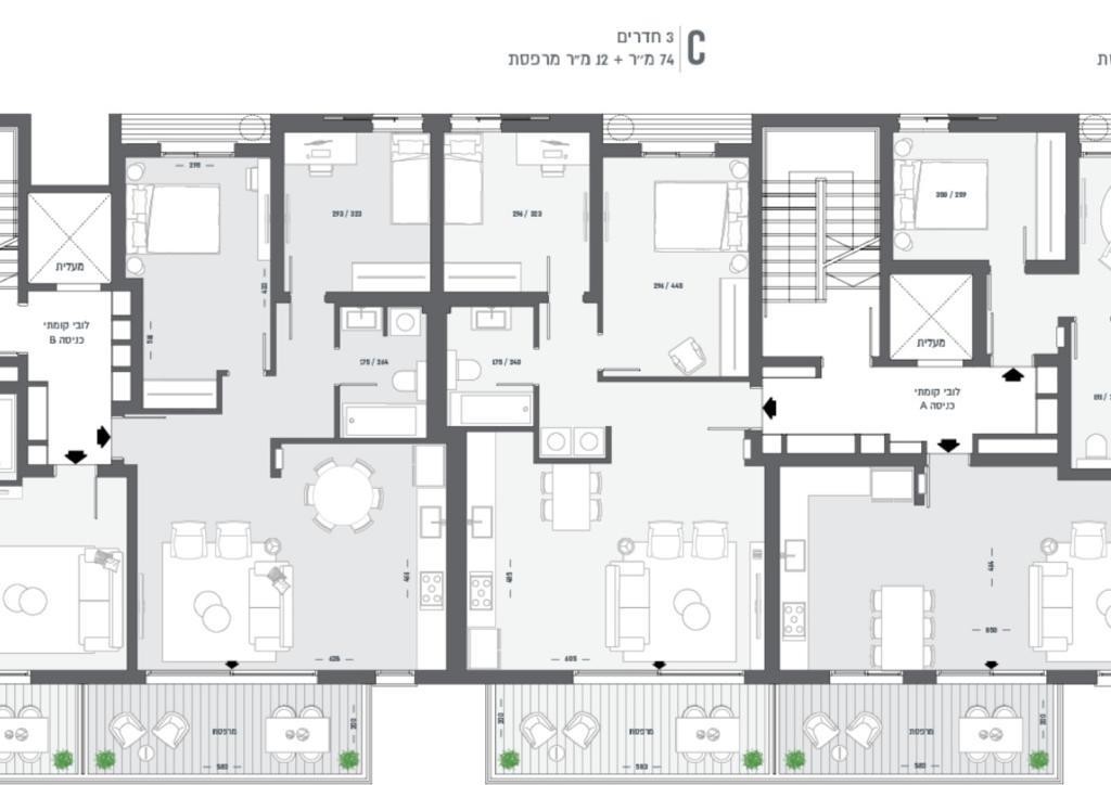 Apartamento 3 cômodos  Tel Aviv Yehouda hamakaby 511-IBL-1320