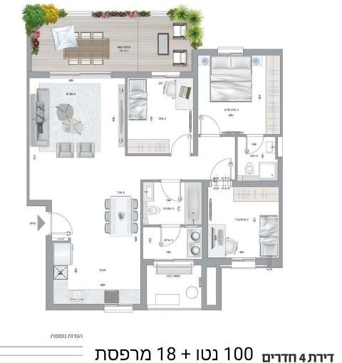 Apartamento 3 cômodos  Beer Sheva Outros 511-IBL-1385