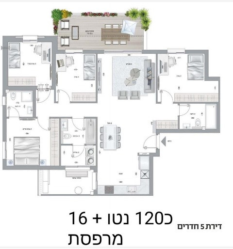 Apartamento 3 cômodos  Beer Sheva Outros 511-IBL-1385