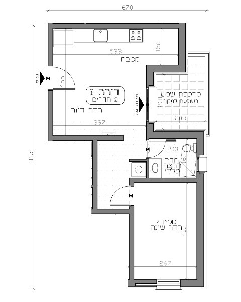 Apartamento 4 cômodos  Jerusalém Katamon 511-IBL-1397