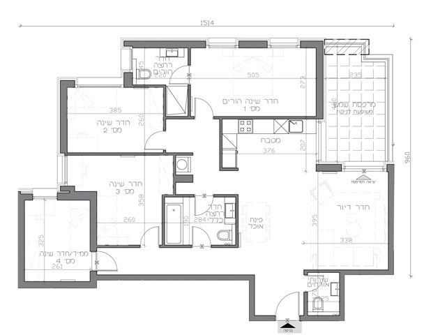 Apartamento 2.5 cômodos  Jerusalém Kiryat Yovel 511-IBL-1408