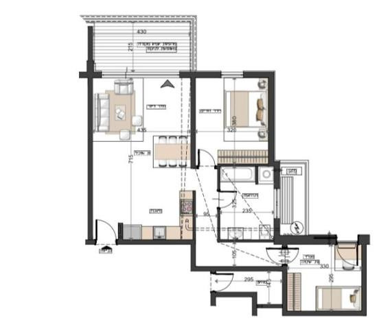 Apartamento 4 cômodos  Eilat Eilat 511-IBL-1430