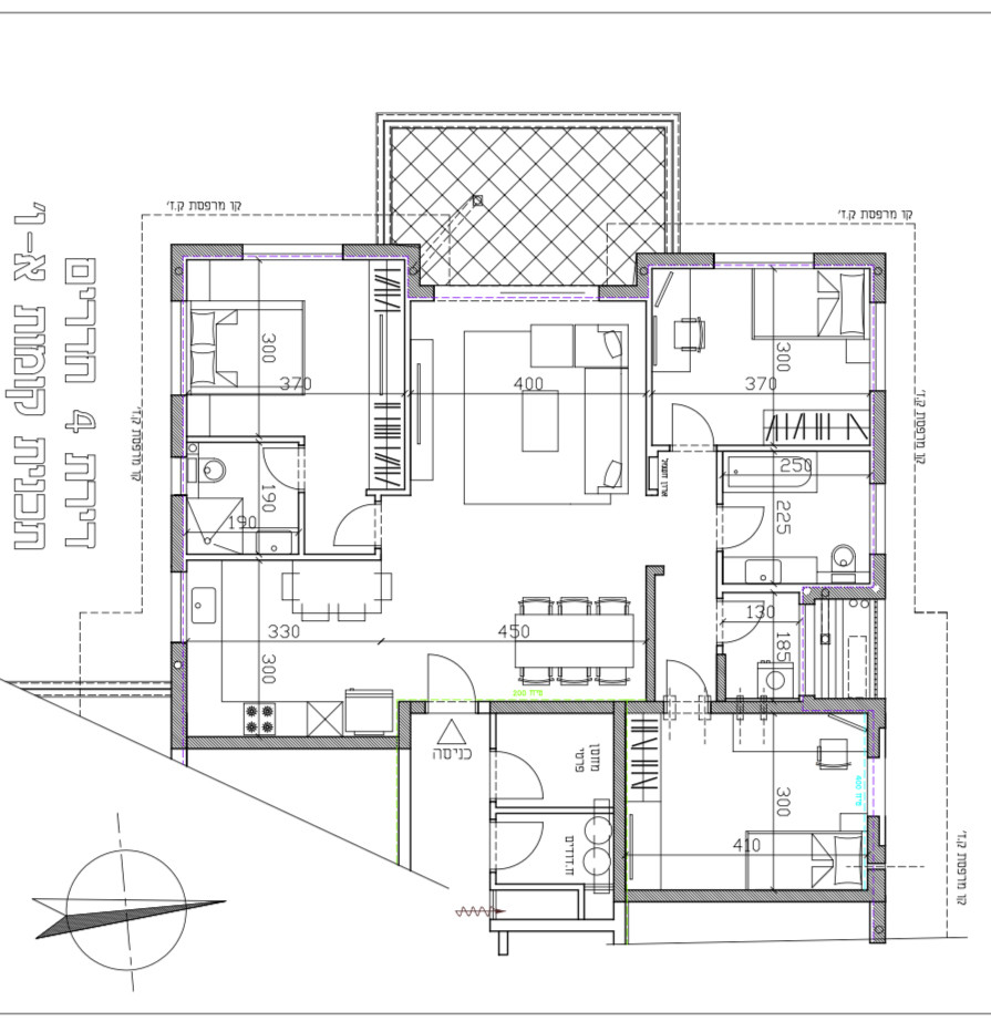 Apartamento 4 cômodos Netanya Centro da cidade 513-IBL-276