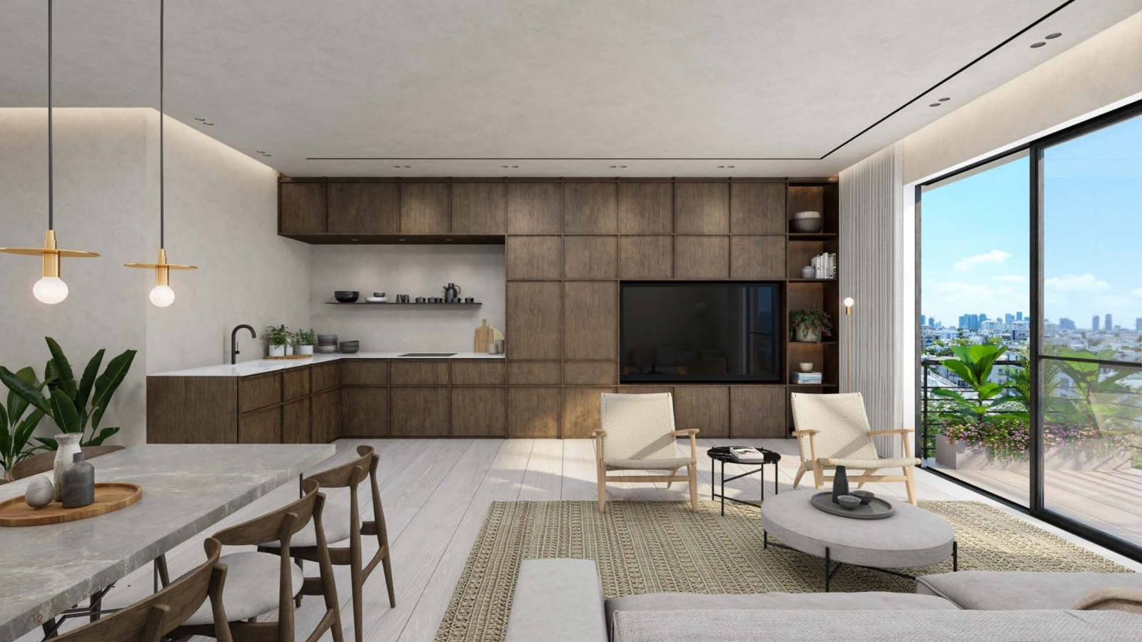 Apartamento 3 cômodos Tel Aviv tel aviv north 828-IBL-140