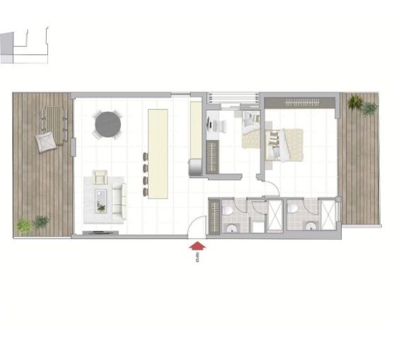 Cobertura 3 cômodos Tel Aviv tel aviv north 828-IBL-141