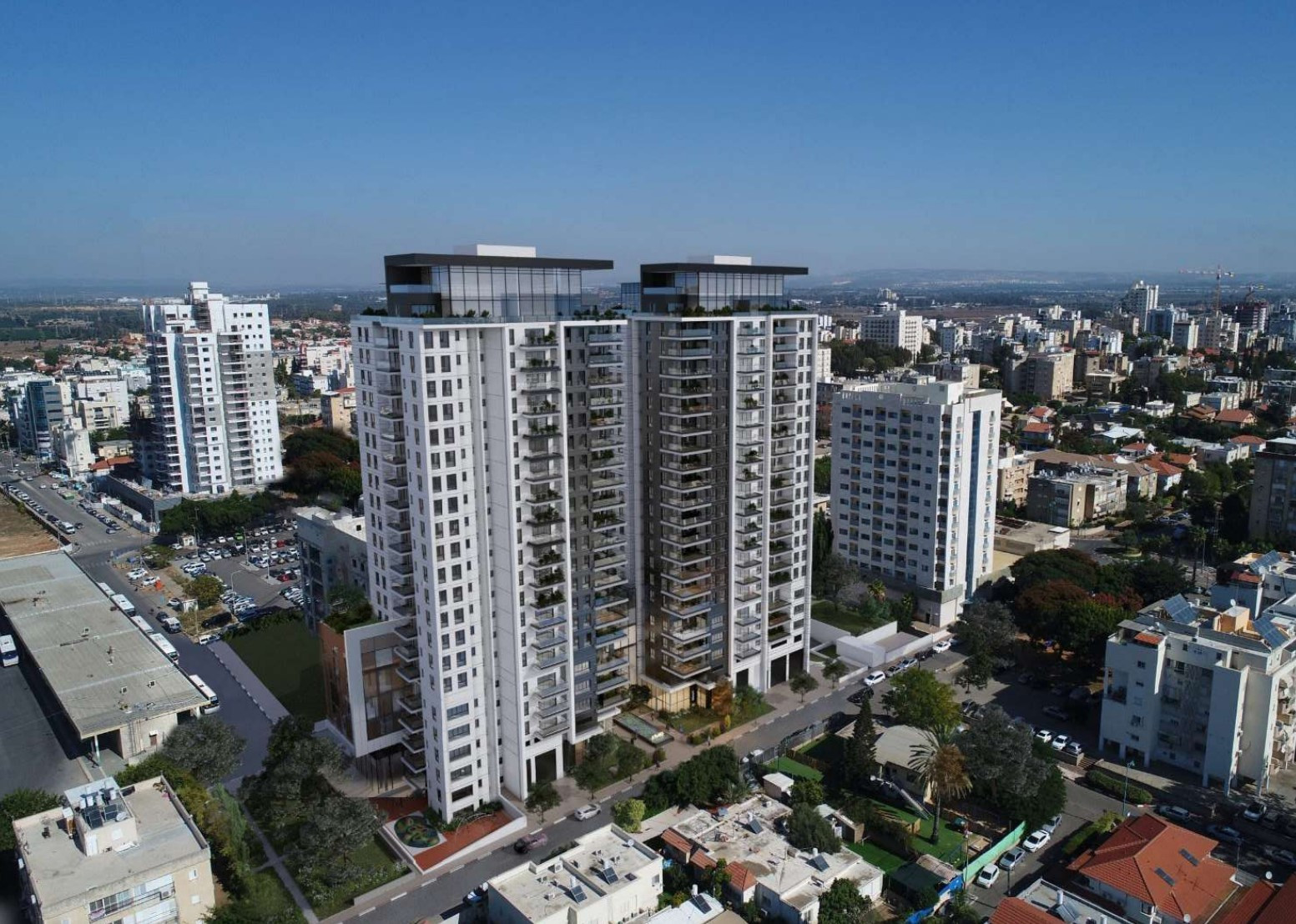 Apartamento 3 cômodos Hadera Centro da cidade 828-IBL-64