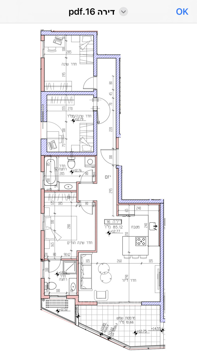 Apartamento 2.5 cômodos Bat yam Bat yam 828-IBL-74